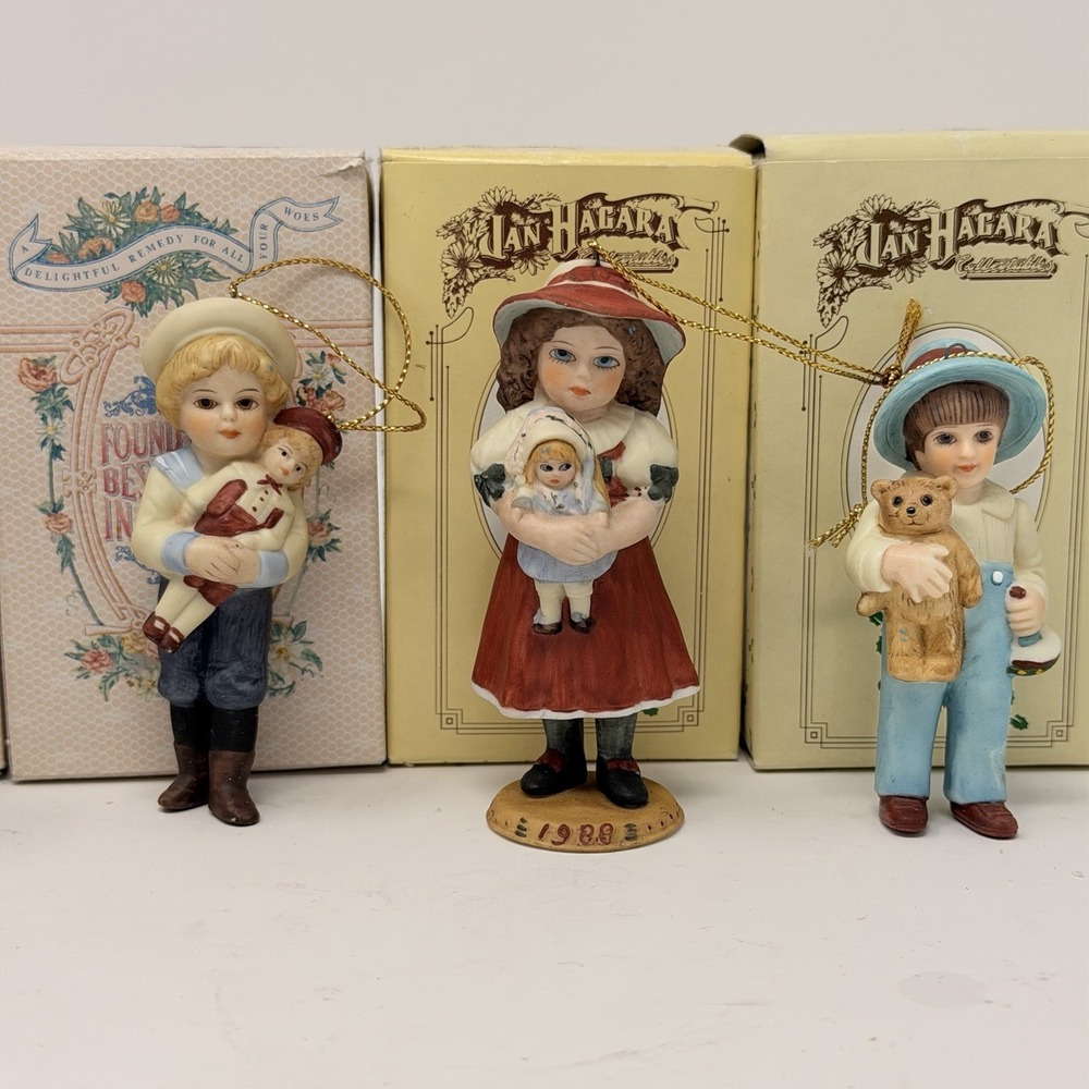 Jan Hagara Vintage‎ 
 Christmas Ornament Figurine Lot of 6 w/ Boxes - Picture 6 of 11